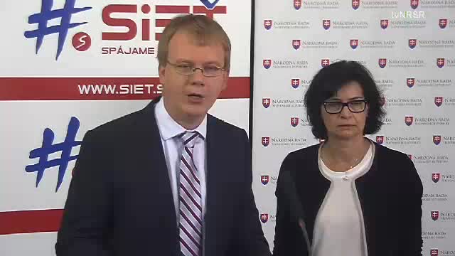 Tlačová konferencia poslanca NR SR M. Beblavého  