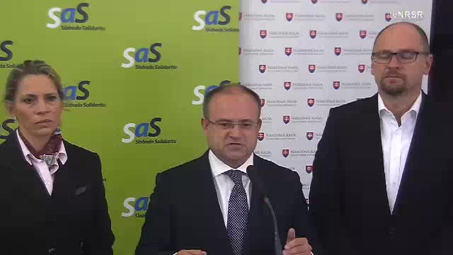 Tlačová konferencia strany SaS  