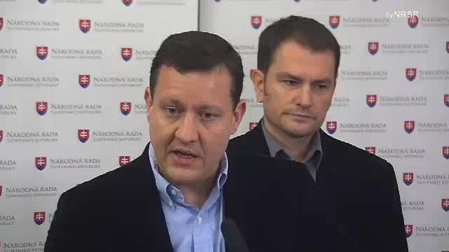 Tlačová konferencia poslancov NR SR A. Hlinu, D. Lipšica, I. Matoviča  