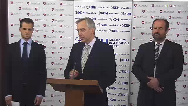 Tlačová konferencia poslanca NR SR J. Figeľa (KDH) 