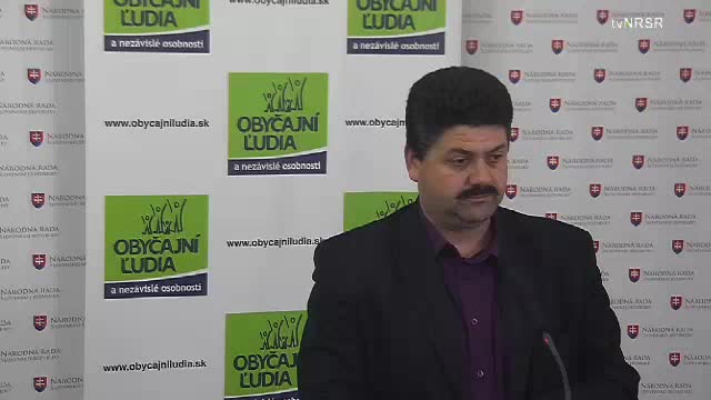 Tlačová konferencia poslanca NR SR I. Hrašku (OĽaNO)