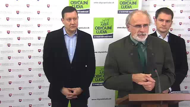 Tlačová konferencia poslanca NR SR J. Mičovského (OĽaNO) 