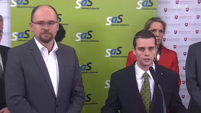 Tlačová konferencia poslancov NR SR (SaS)  