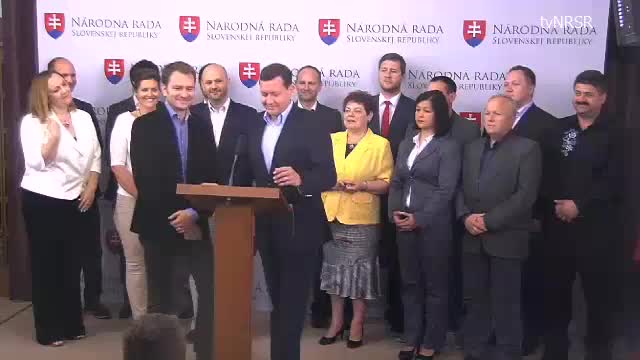 Tlačová konferencia poslancov NR SR I. Matoviča a D. Lipšica  