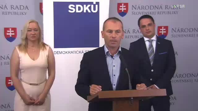 Tlačová konferencia poslanca NR SR Ľ. Kaníka (SDKÚ-DS)
