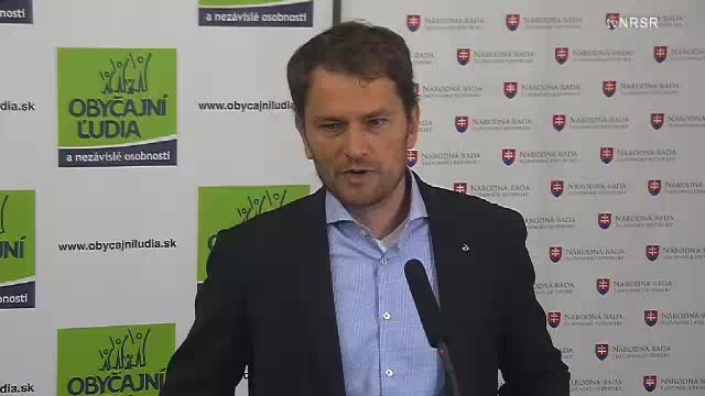 Tlačová konferencia poslanca NR SR Igora Matoviča (OĽaNO)